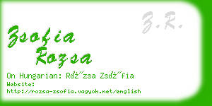 zsofia rozsa business card